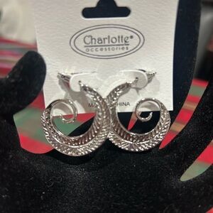 Charlotte Accessories Silver Swirl Earrings